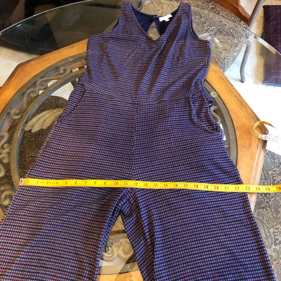 A Girl Thing Pants & Jumpsuits Bluered Knit Romper Jumpsuit